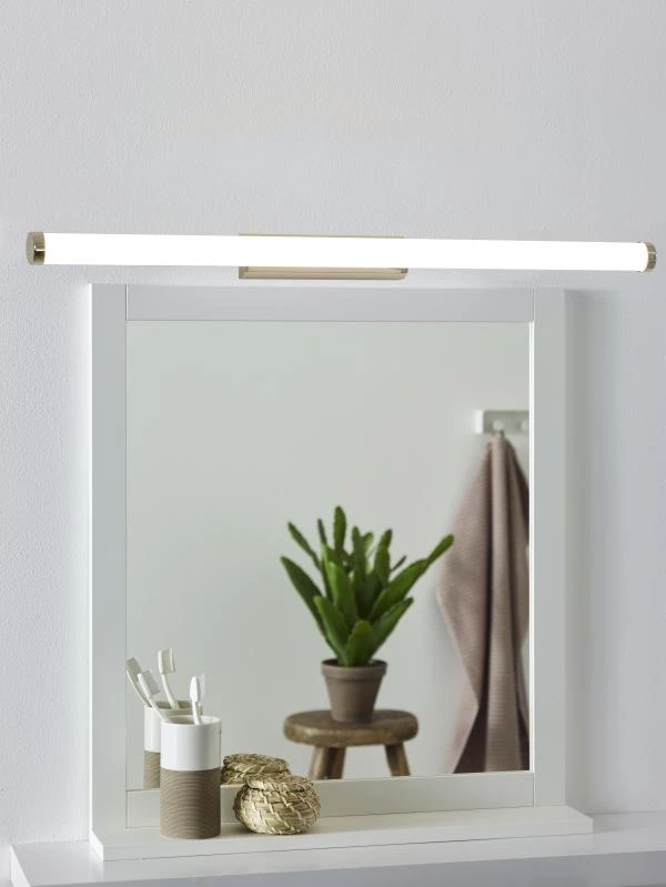 Lucide BELPA-LED - Spiegelleuchte Badezimmer - LED - 1x10W 4000K - IP44 - Chrom - Ambiente 1